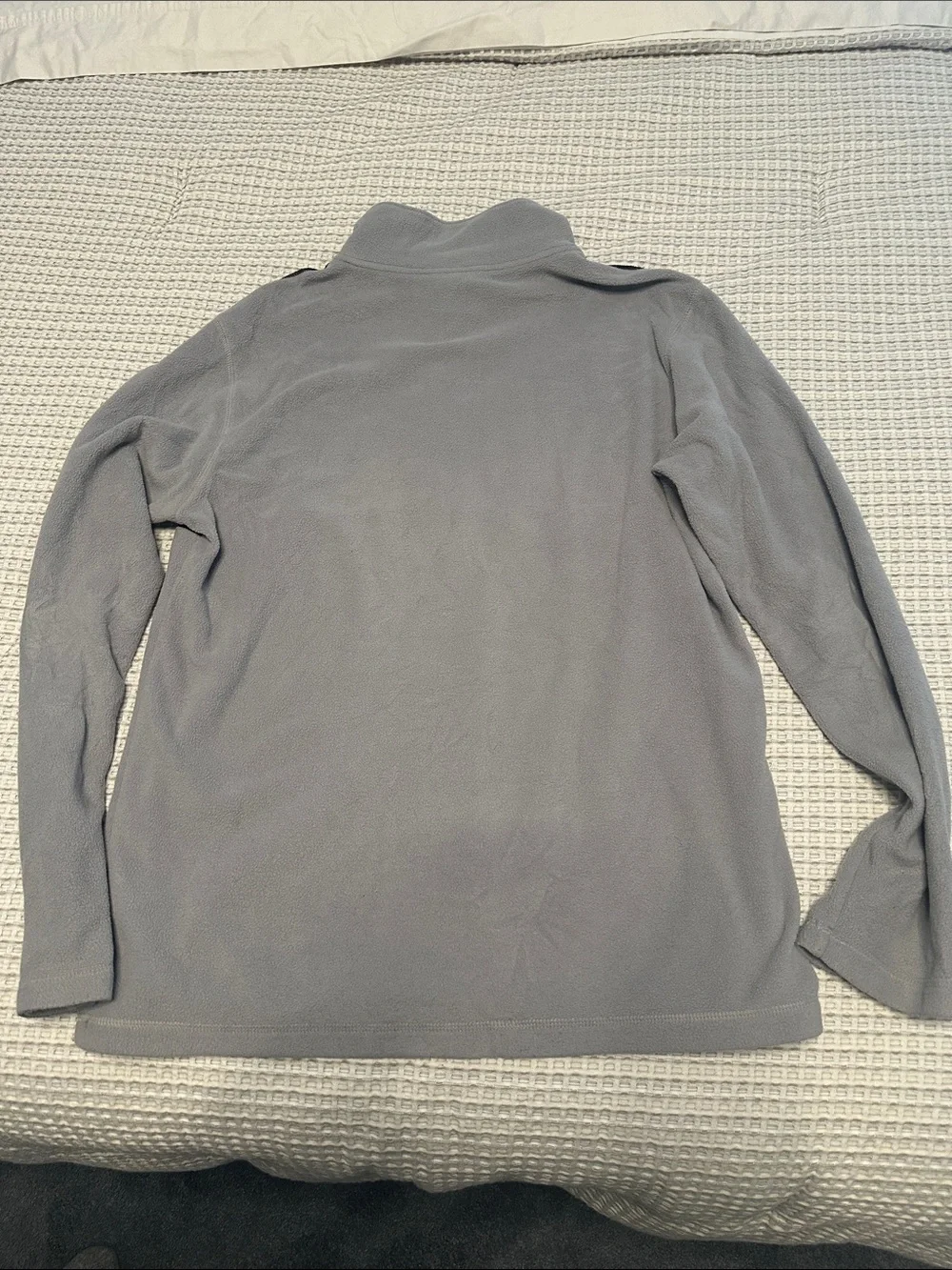The North Face Men’s Gray and Black Zip-Up Fleece Pullover